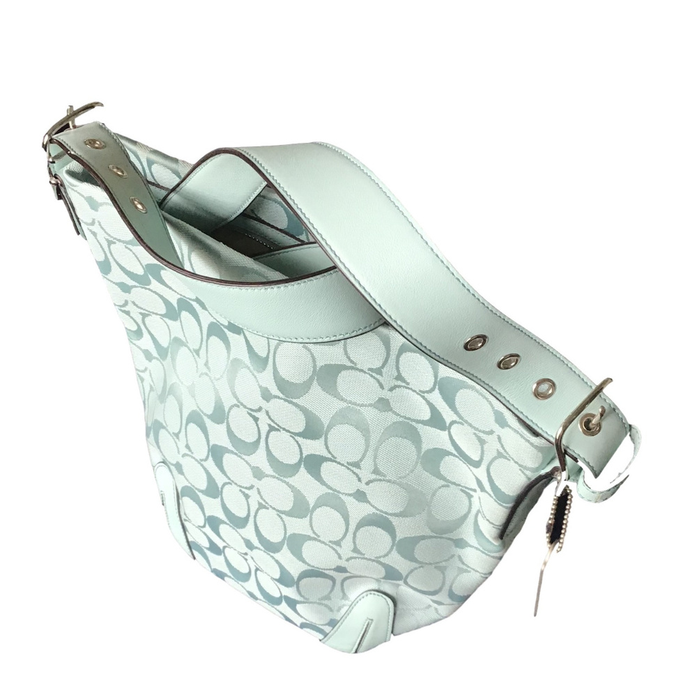 Coach Purse Hobo Shoulder Teal Blue